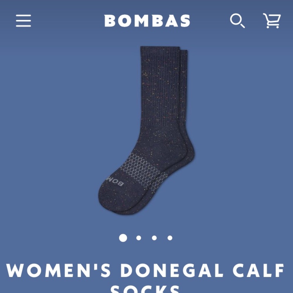 Brand new navy women’s socks by Bombas.